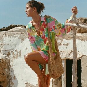 Spell margi hour top lounge shirt dress size medium